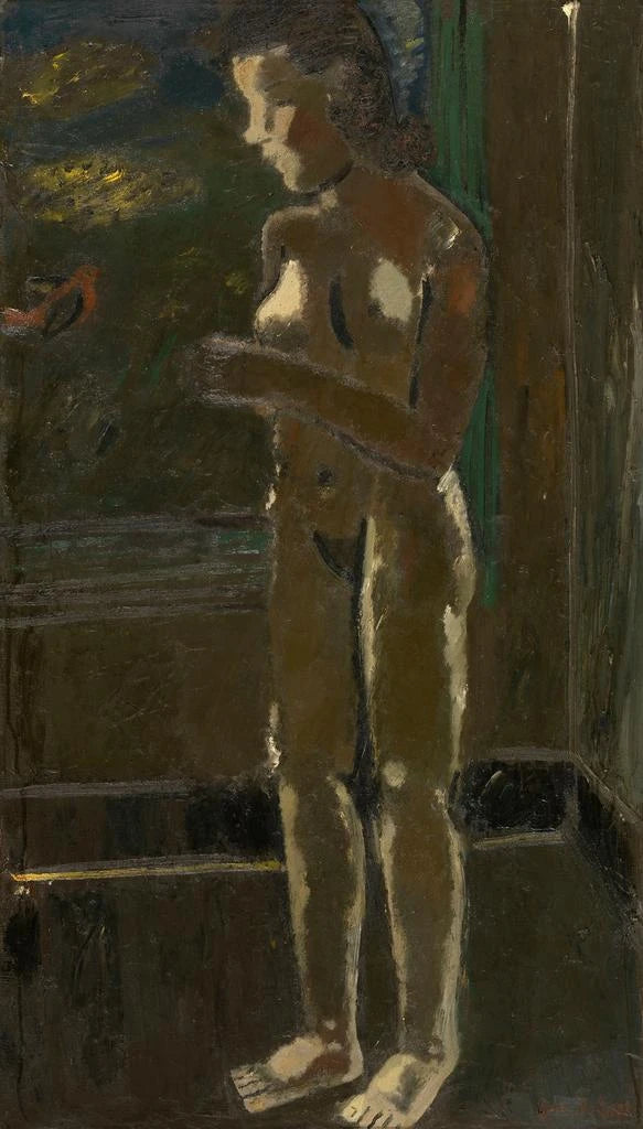 Seisova alaston - Gustave De Smet — kehystetty taideteos seinällä