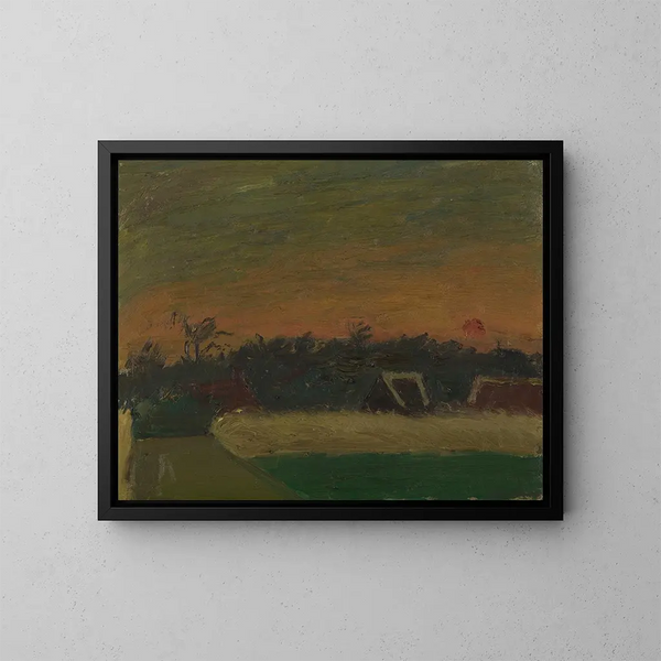 Auringonlasku - Gustave De Smet — kehystetty taideteos seinällä