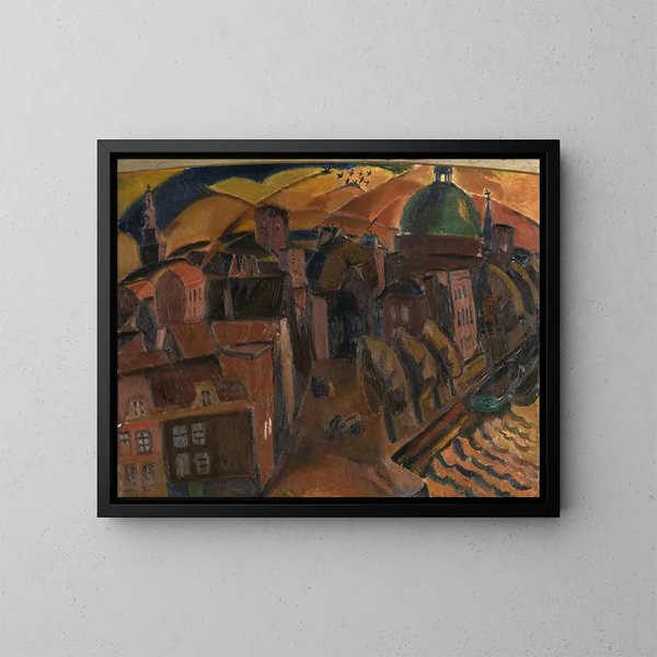 L'église du Dôme Vert à Amsterdam - Gustave De Smet — kehystetty taideteos seinällä