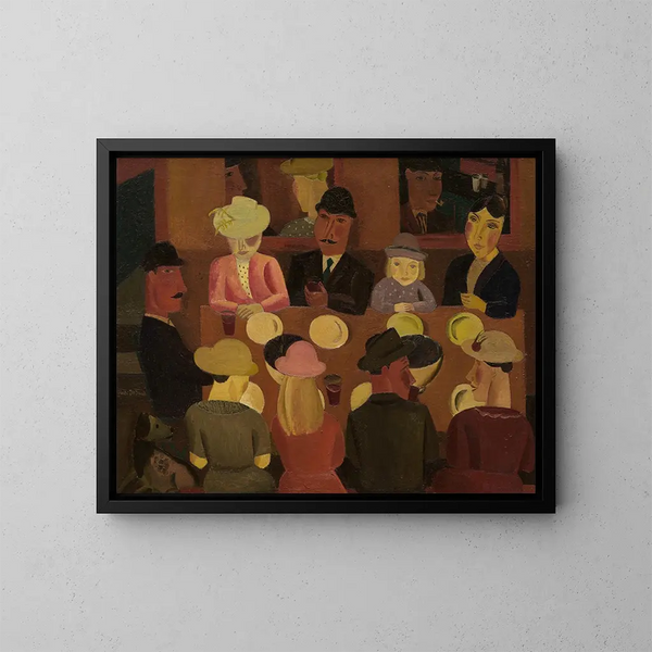 Les Mangeurs de moules - Gustave De Smet — kehystetty taideteos seinällä