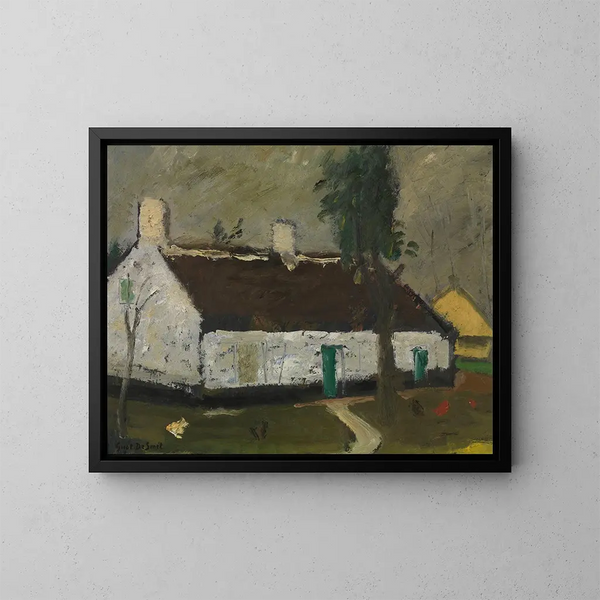 Ferme blanche - Gustave De Smet — kehystetty taideteos seinällä