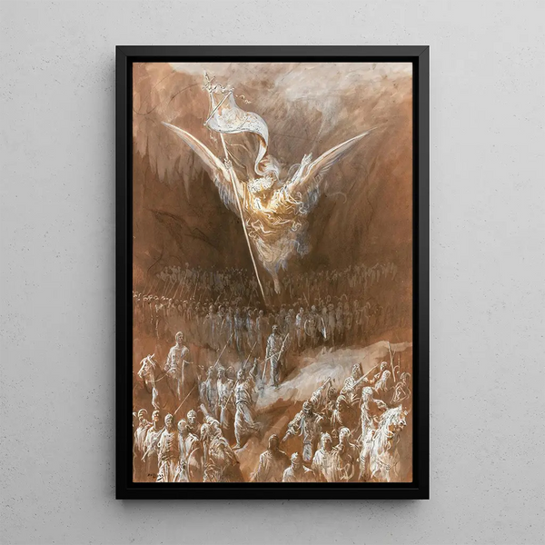Tie Jerusalemiin - Gustave Doré — kehystetty taideteos seinällä