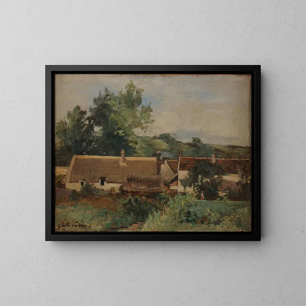 Un village - Gustave Henri Colin — kehystetty taideteos seinällä