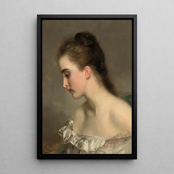 Neiti ensikertalainen - Gustave Jean Jacquet — kehystetty taideteos seinällä