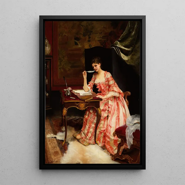 Rakkauskirje - Gustave Jean Jacquet — kehystetty taideteos seinällä