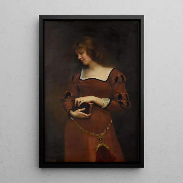Melankolinen ajatus - Gustave Jean Jacquet — kehystetty taideteos seinällä