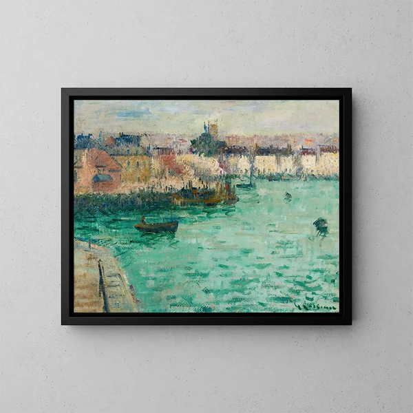 Avant-port de Dieppe - Gustave Loiseau — kehystetty taideteos seinällä