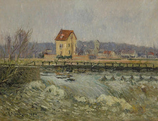 Barrage de Pontoise - Gustave Loiseau — näkymä teoksesta