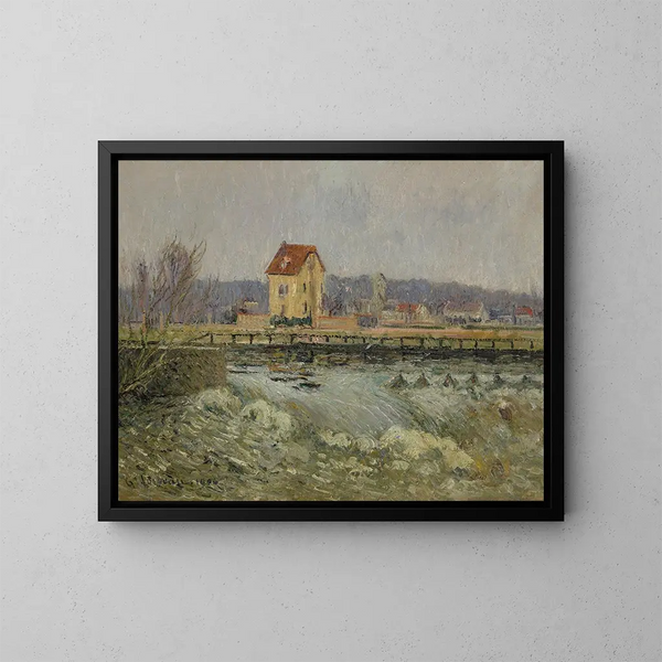 Barrage de Pontoise - Gustave Loiseau — kehystetty taideteos seinällä