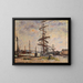 Bateaux au quai au Havre - Gustave Loiseau — kehystetty taideteos seinällä