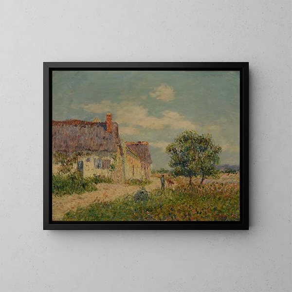 Chaumière au Vandreuil - Gustave Loiseau — kehystetty taideteos seinällä