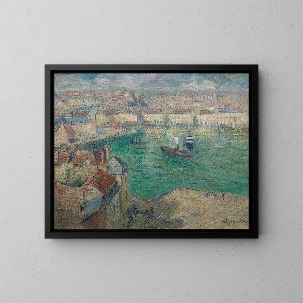 Dieppe - Gustave Loiseau — kehystetty taideteos seinällä