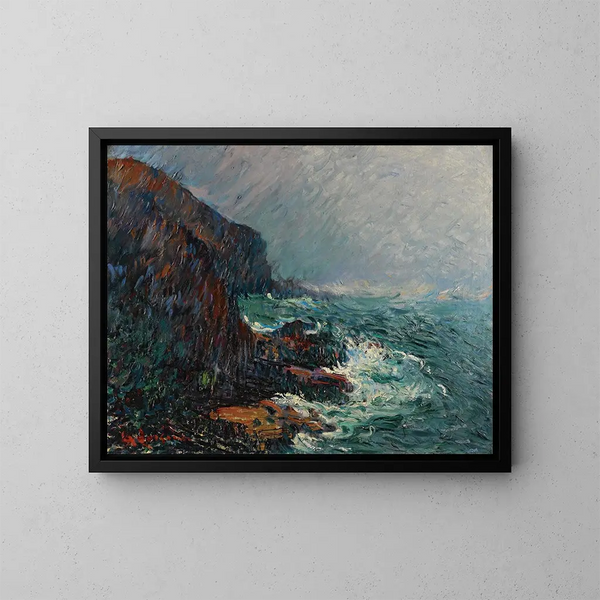 Falaises en Normandie - Gustave Loiseau — kehystetty taideteos seinällä
