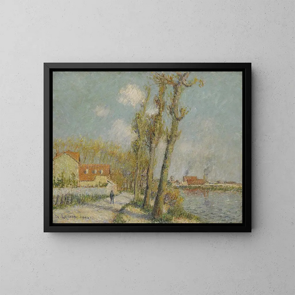 L'Oise à Pontoise - Gustave Loiseau — kehystetty taideteos seinällä