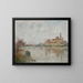L'Usine au bord de la rivière - Gustave Loiseau — kehystetty taideteos seinällä