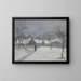 La Neige à Mortain, Manche - Gustave Loiseau — kehystetty taideteos seinällä