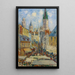 Alakaupungin aukio ja Rue de l'Épicerie -aukion tori - Gustave Loiseau — kehystetty taideteos seinällä