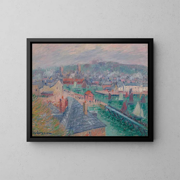 Le port de Fécamp, Normandie - Gustave Loiseau — kehystetty taideteos seinällä