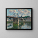 Le Pont suspendu Delbeuf - Gustave Loiseau — kehystetty taideteos seinällä