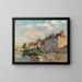 Le Quai Saint-Martin, Auxerre - Gustave Loiseau — kehystetty taideteos seinällä