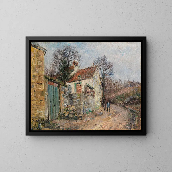 Le chemin de la plaine Pontoise - Gustave Loiseau — kehystetty taideteos seinällä