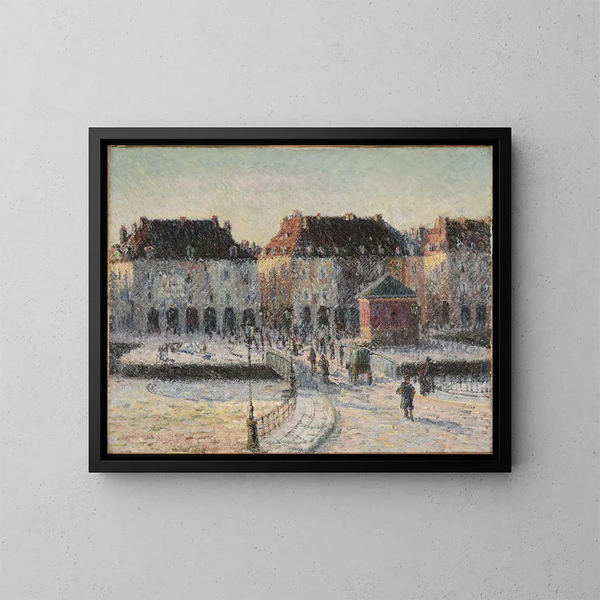 Le pont de la Poissonnerie à Dieppe - Gustave Loiseau — kehystetty taideteos seinällä
