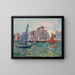 Les Martigues - Gustave Loiseau — kehystetty taideteos seinällä
