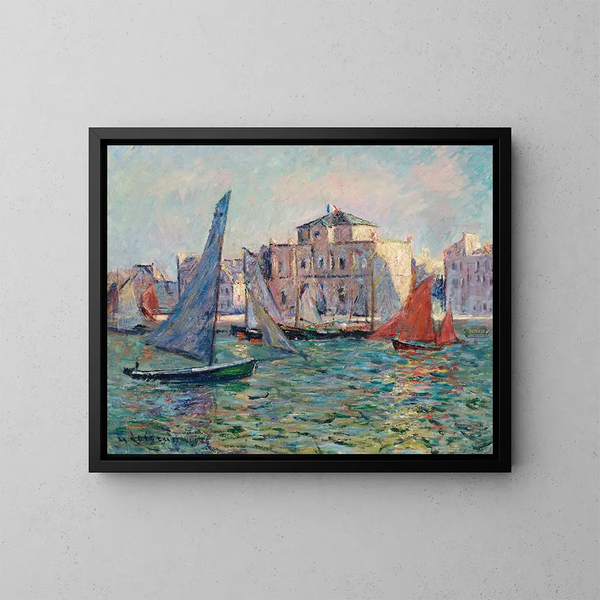 Les Martigues - Gustave Loiseau — kehystetty taideteos seinällä