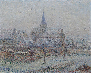 L Bennecourtin kirkon, lumiefekti - Gustave Loiseau | Reproduction — näkymä teoksesta