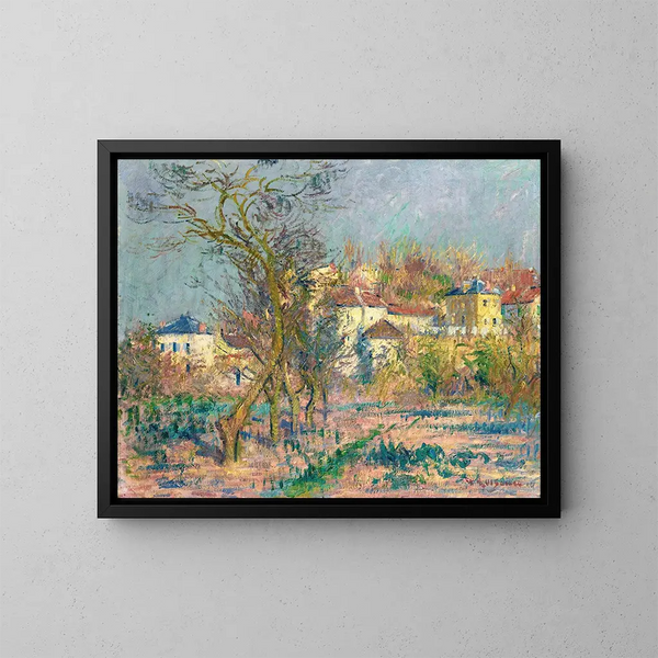 L'Hermitage-taidetuote, kirsikkapuut kukassa - Gustave Loiseau — kehystetty taideteos seinällä