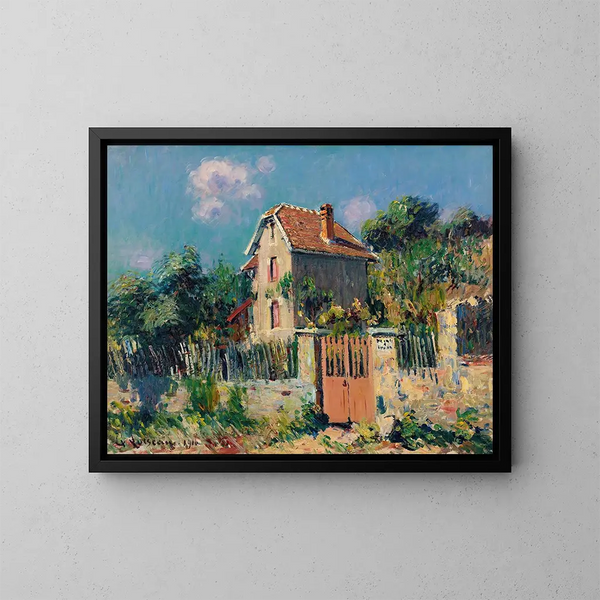 Maison La Grille Rose, Pontoisen ympäristössä - Gustave Loiseau — kehystetty taideteos seinällä