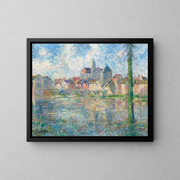 Moret-sur-Loing - Gustave Loiseau — kehystetty taideteos seinällä