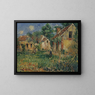 Pieni maatila Caenin lähellä - Gustave Loiseau — kehystetty taideteos seinällä