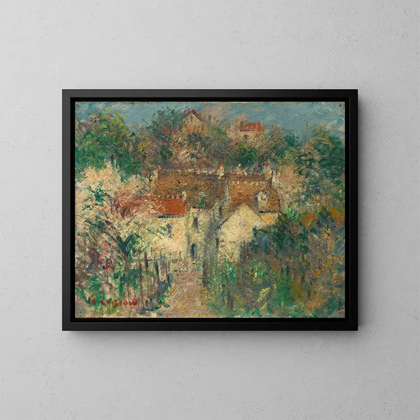 Kylämaisema - Gustave Loiseau — kehystetty taideteos seinällä