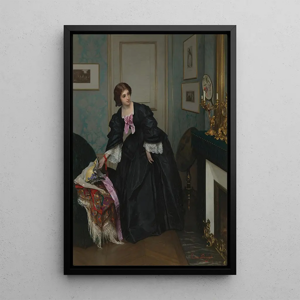 Katso kelloa - Gustave Léonard de Jonghe — kehystetty taideteos seinällä