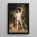 Nuori mies ja kuolema - Gustave Moreau — kehystetty taideteos seinällä