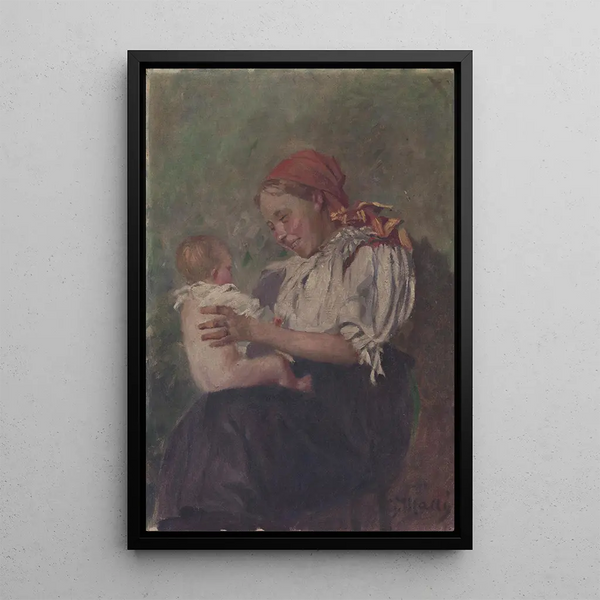Mère avec enfant - Gustav Mahler — kehystetty taideteos seinällä