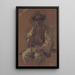 Portrait d'un homme debout en costume folklorique - Gustav Mahler — kehystetty taideteos seinällä