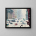 Cinquième Avenue en hiver - Guy Carleton Wiggins — kehystetty taideteos seinällä