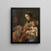 La Sainte Famille avec saint Jérôme - Guy François — kehystetty taideteos seinällä