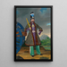 Persian shah Naser al-Din Shah - Hakob Hovnatanjan — kehystetty taideteos seinällä