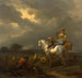 Halte de la chasse au faucon - Nicolaes Berchem — näkymä teoksesta