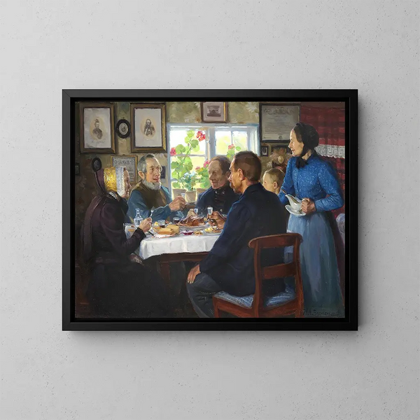 Berg chez Vver Hans Nielsen Abbedns - Hans Andersen Brendekilde — kehystetty taideteos seinällä