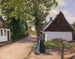 Rue de village danoise avec paysanne et laitier - Hans Andersen Brendekilde — näkymä teoksesta