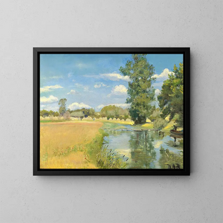 Hans Andersen Brendekilde - Flod gennem hstlandskab sommer.webp