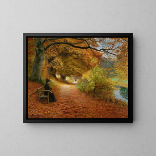 Hans Andersen Brendekilde - Wooded Path In Autumn.webp