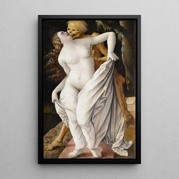 Kuolema ja nainen - Hans Baldung — kehystetty taideteos seinällä