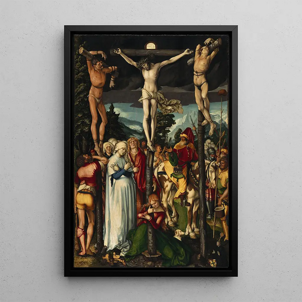 Kristuksen ristiinnaulitseminen - Hans Baldung — kehystetty taideteos seinällä