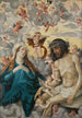 Kärsivä mies, jota surevat Maria ja enkelit - Hans Baldung — näkymä teoksesta