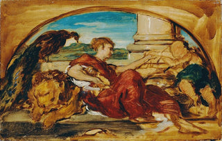 Hans Canon - Allegorische Figur mit Lwe und Pfau.webp